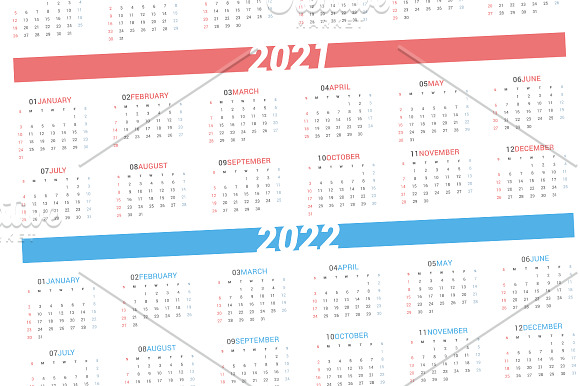 Calendar for next 4 years 2020-2023 in Stationery Templates - product preview 6