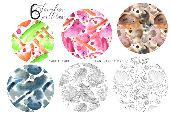 Nature Abstractions - Watercolor Set in Illustrations - product preview 12