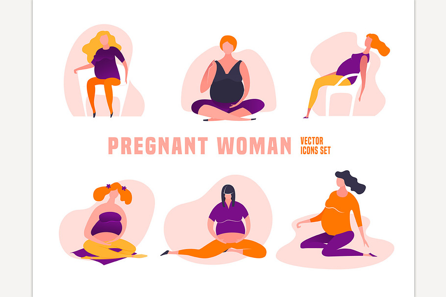 Pregnant Woman Icons