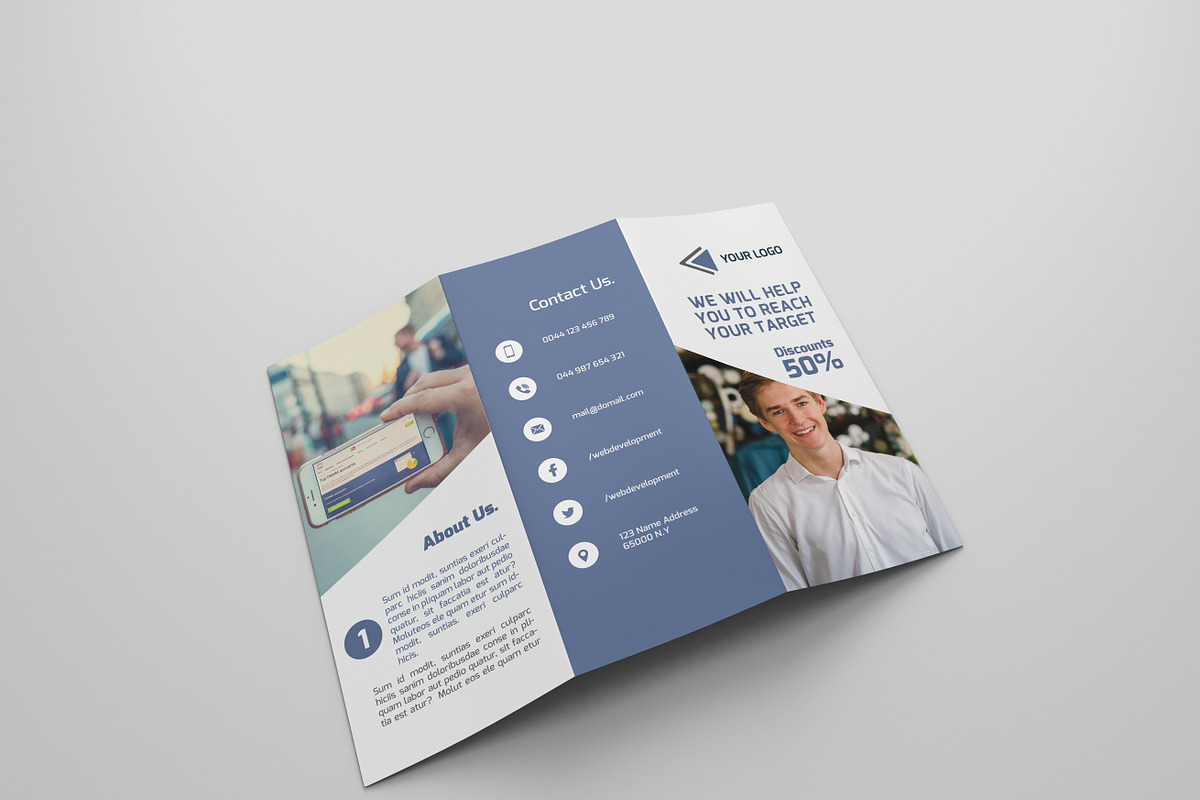 It Services Tri-fold Brochures in Brochure Templates - product preview 8