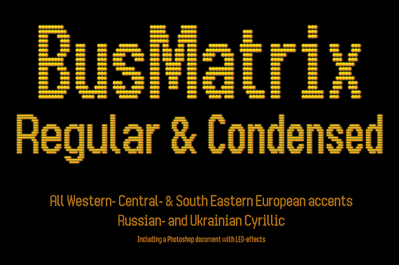 BusMatrix Regular & Condensed in Display Fonts - product preview 4
