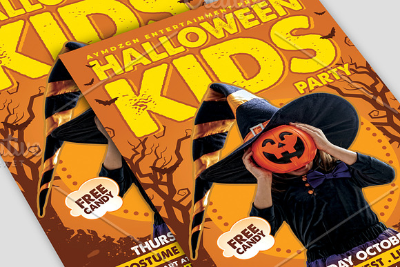 Halloween Kids Party Flyer in Flyer Templates - product preview 2