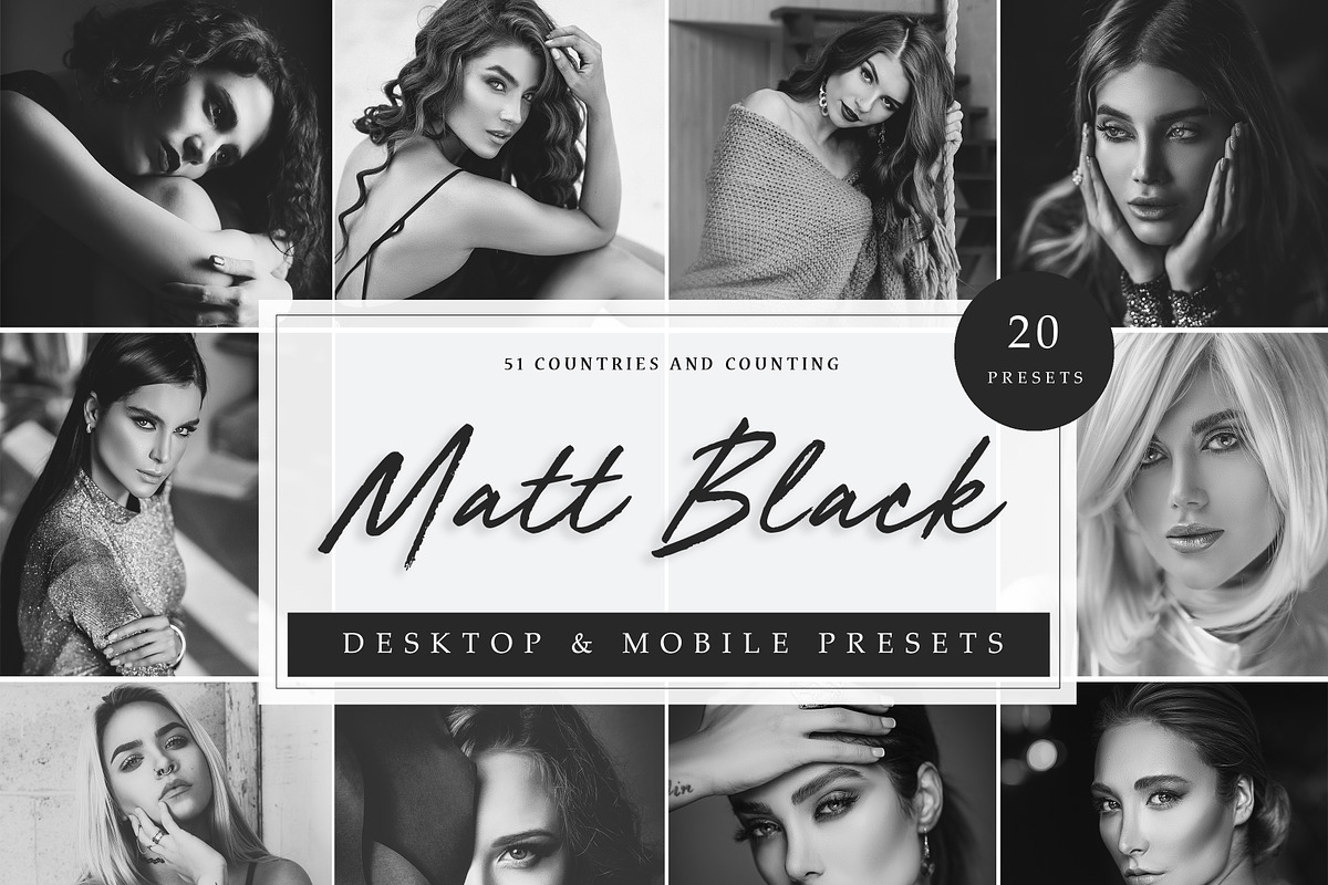 LR Presets | Matt Black Fashion in Add-Ons - product preview 8