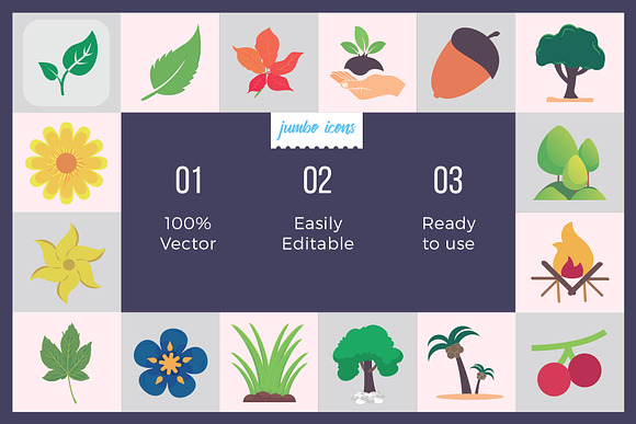 Flat Vector Icons Nature Pack V2 in Icons - product preview 1