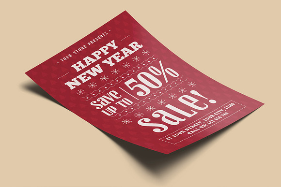 New Year Sale Flyer in Flyer Templates - product preview 2