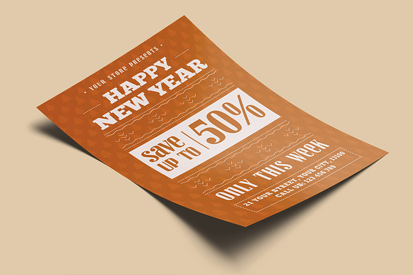 New Year Sale Flyer in Flyer Templates - product preview 4