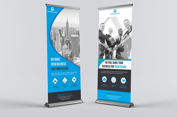 Business Roll-up Banners Bundle in Flyer Templates - product preview 1