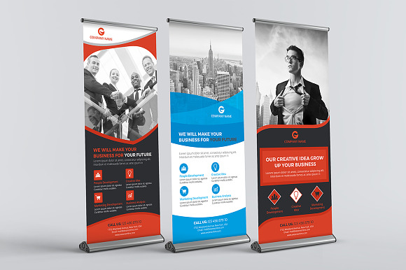 Business Roll-up Banners Bundle in Flyer Templates - product preview 3
