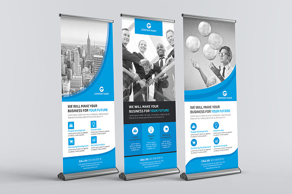 Business Roll-up Banners Bundle in Flyer Templates - product preview 6
