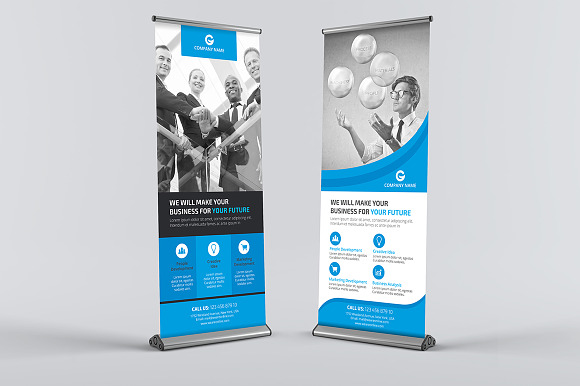 Business Roll-up Banners Bundle in Flyer Templates - product preview 7