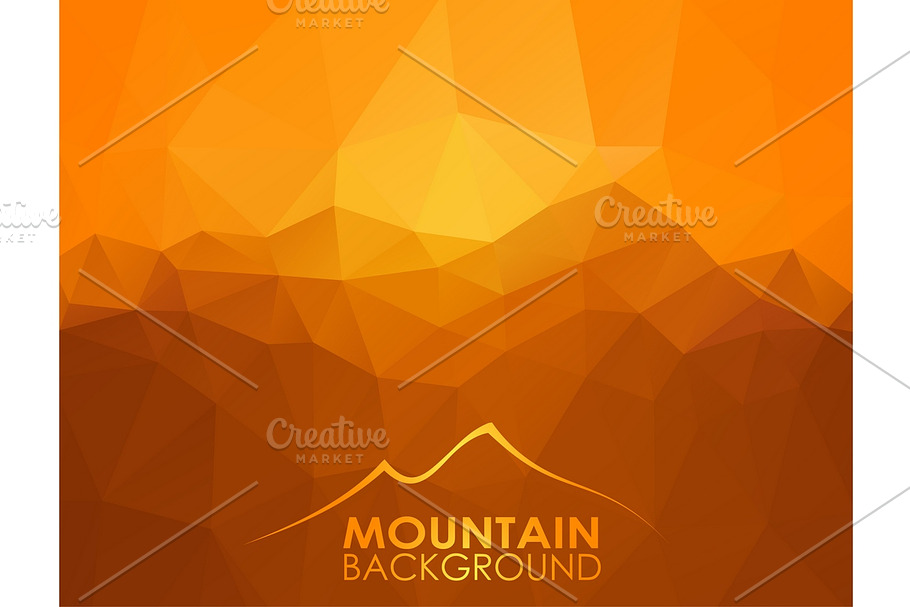 Low-poly Vector Mountaintains.