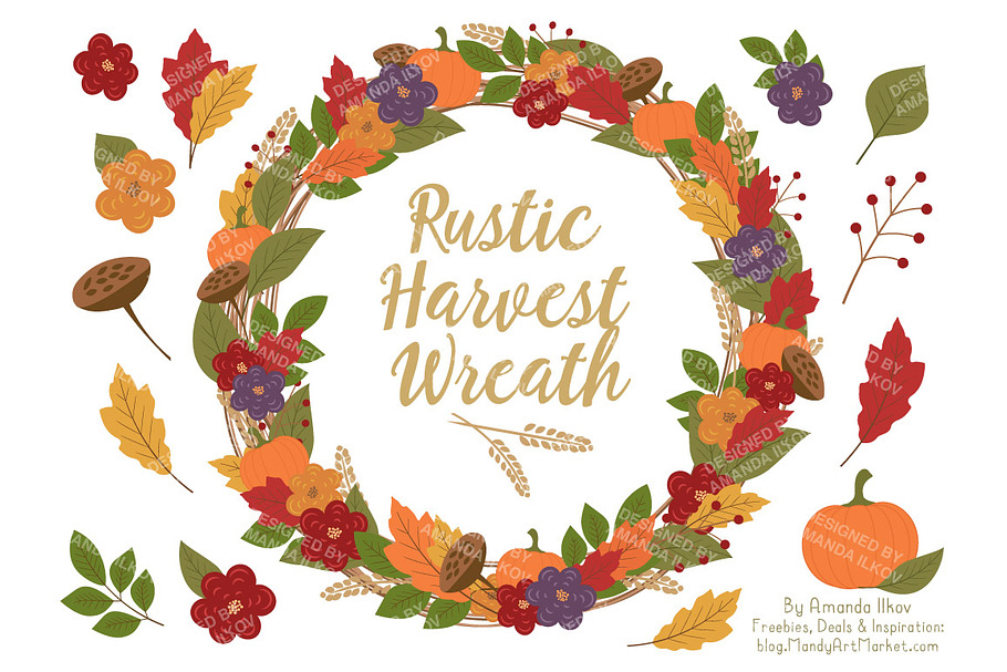 Autumn Harvest Wreath & Extras