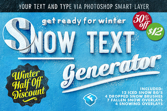 50% Off Snow Text Generator in Photoshop Layer Styles - product preview 3