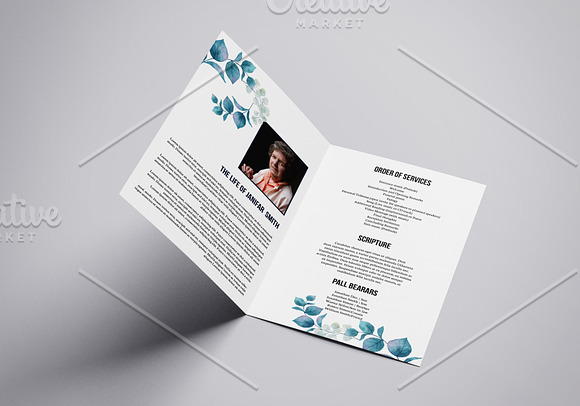 Funeral Program Template - V926 in Brochure Templates - product preview 1