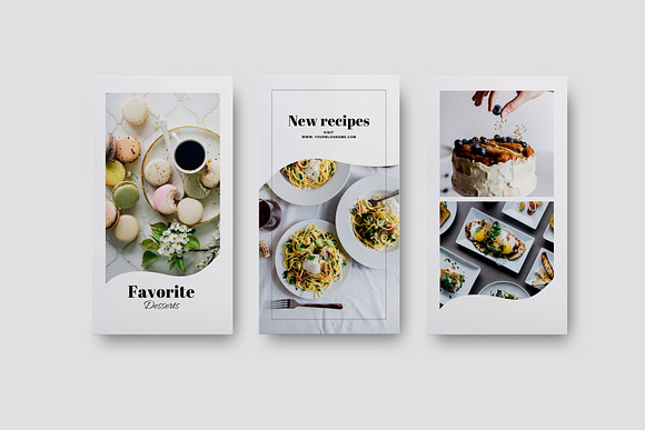 Food Blogger Instagram set CANVA in Instagram Templates - product preview 1