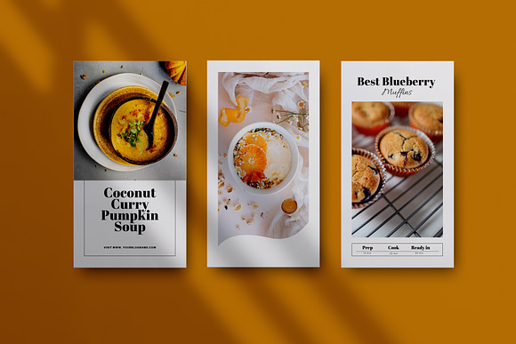 Food Blogger Instagram set CANVA in Instagram Templates - product preview 2