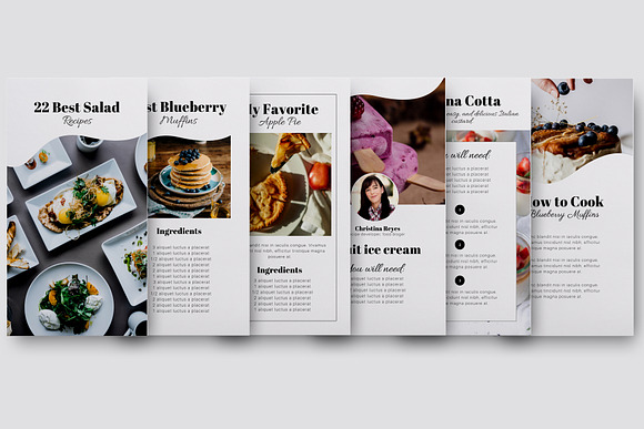 Food Blogger Instagram set CANVA in Instagram Templates - product preview 3