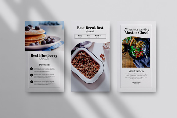 Food Blogger Instagram set CANVA in Instagram Templates - product preview 4