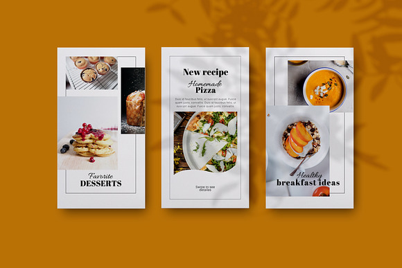 Food Blogger Instagram set CANVA in Instagram Templates - product preview 5