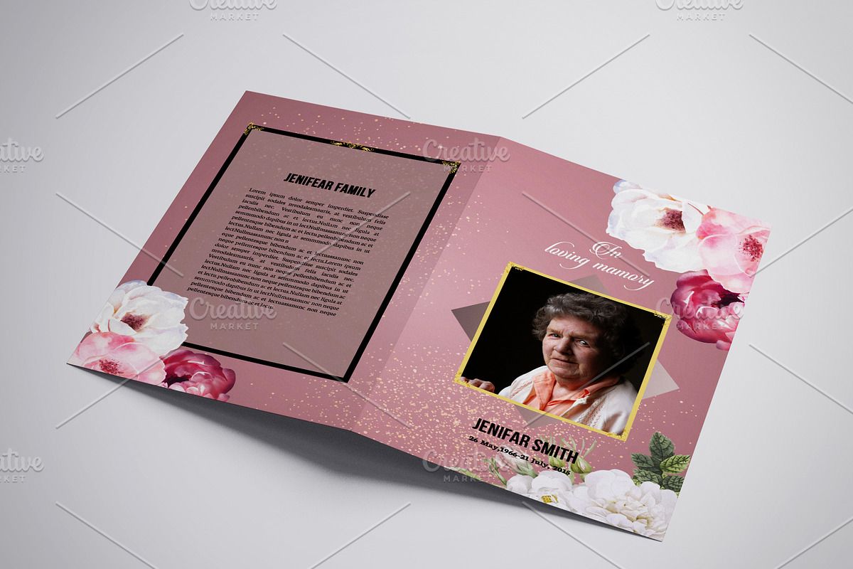 Funeral Program Template - V927 in Brochure Templates - product preview 8