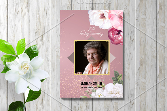 Funeral Program Template - V927 in Brochure Templates - product preview 2
