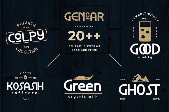 Genoar Typeface + BONUS in Display Fonts - product preview 3