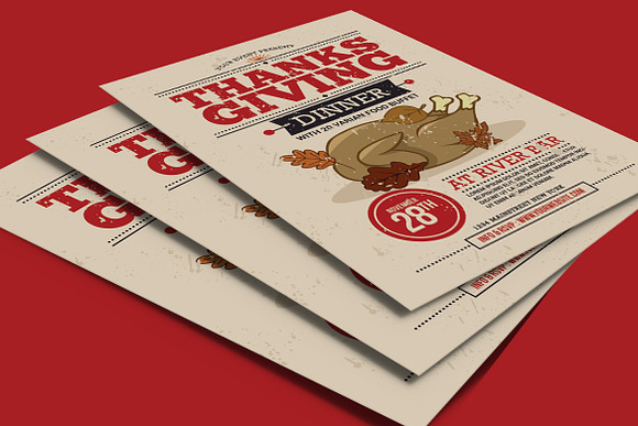 Thanksgiving Dinner Flyer in Flyer Templates - product preview 3