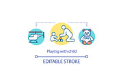 Playing with child concept icon