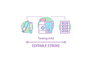 Treating child concept icon