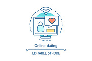 Online dating concept icon