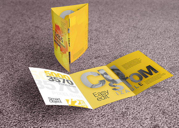 11×25.5 Tri-Fold Brochure Mockup in Print Mockups - product preview 1