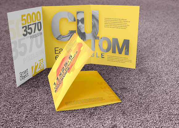 11×25.5 Tri-Fold Brochure Mockup in Print Mockups - product preview 2