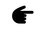 Backhand index pointing right icon