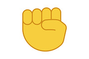 Raised fist emoji color icon