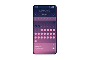 Lady pill reminder app interface