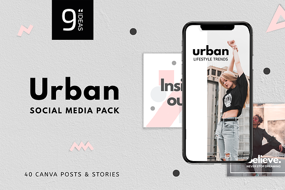 SAVE 55% | CANVA | UB1 BUNDLE in Instagram Templates - product preview 1