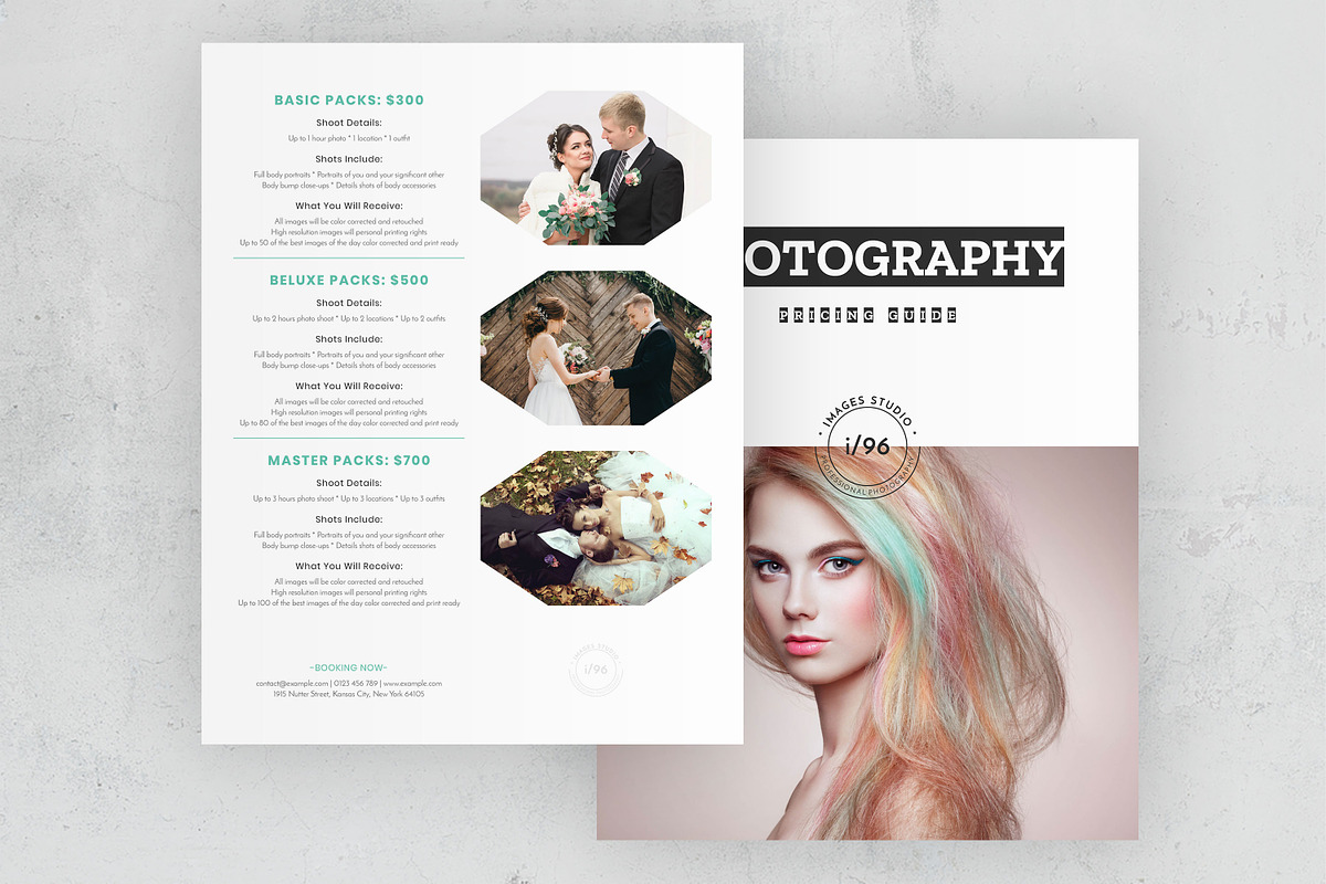 Photographer Pricing Guides in Flyer Templates - product preview 8