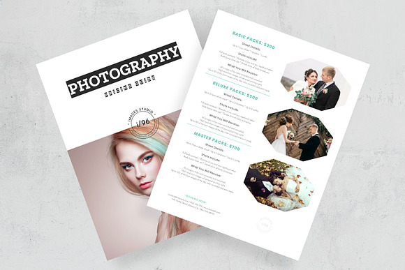 Photographer Pricing Guides in Flyer Templates - product preview 1