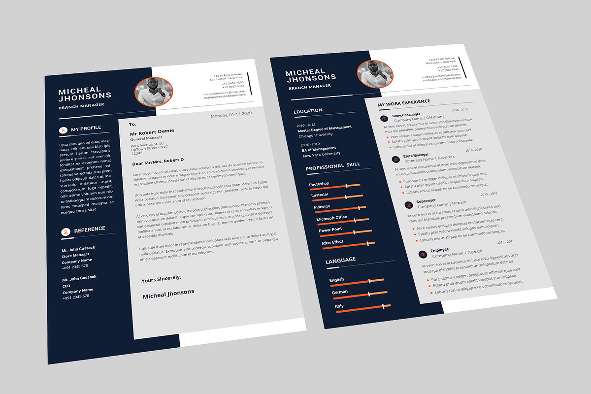 Branch Manager Resume Designer in Resume Templates - product preview 8