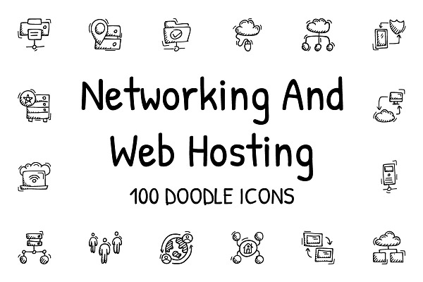 Networking And Web Hosting icons