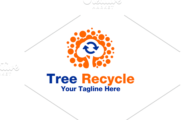 Tree Recycle Logo in Logo Templates - product preview 1