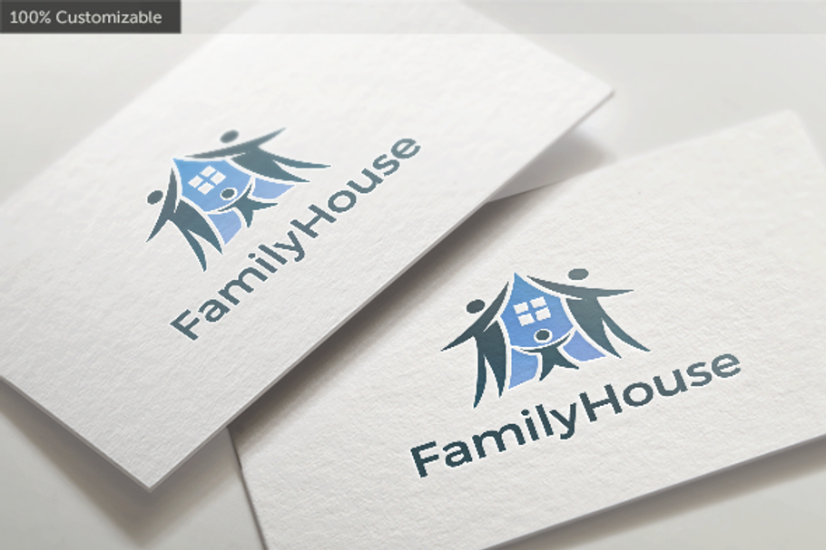 Family House Logo Template in Logo Templates - product preview 8