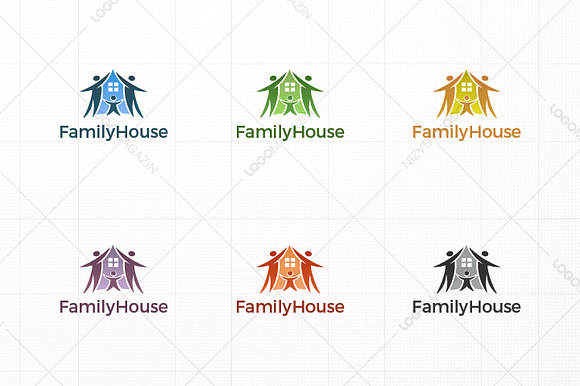 Family House Logo Template in Logo Templates - product preview 1