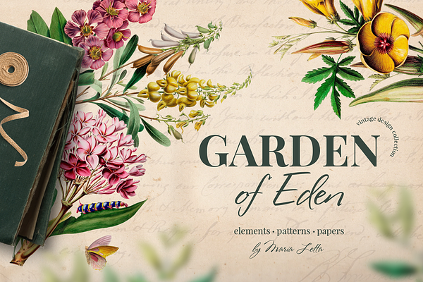 Garden of Eden vintage design set