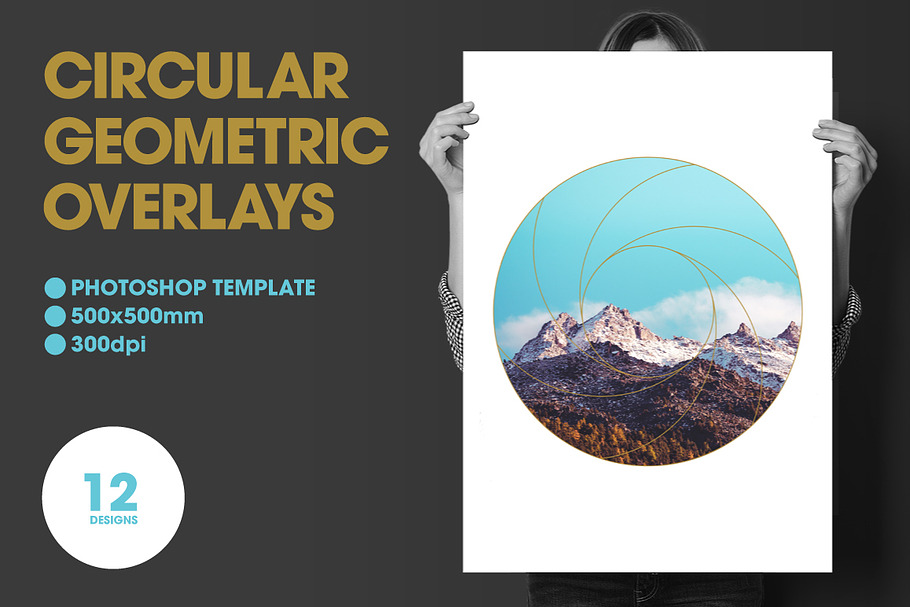 Circular Geometric Overlays in Print Mockups - product preview 8