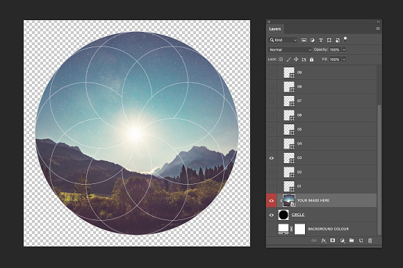 Circular Geometric Overlays in Print Mockups - product preview 1
