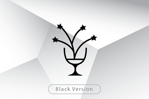 Star Wine Glass Logo Template in Logo Templates - product preview 2