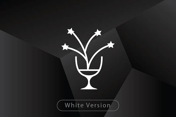 Star Wine Glass Logo Template in Logo Templates - product preview 3