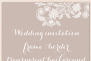 Wedding invitation lace border