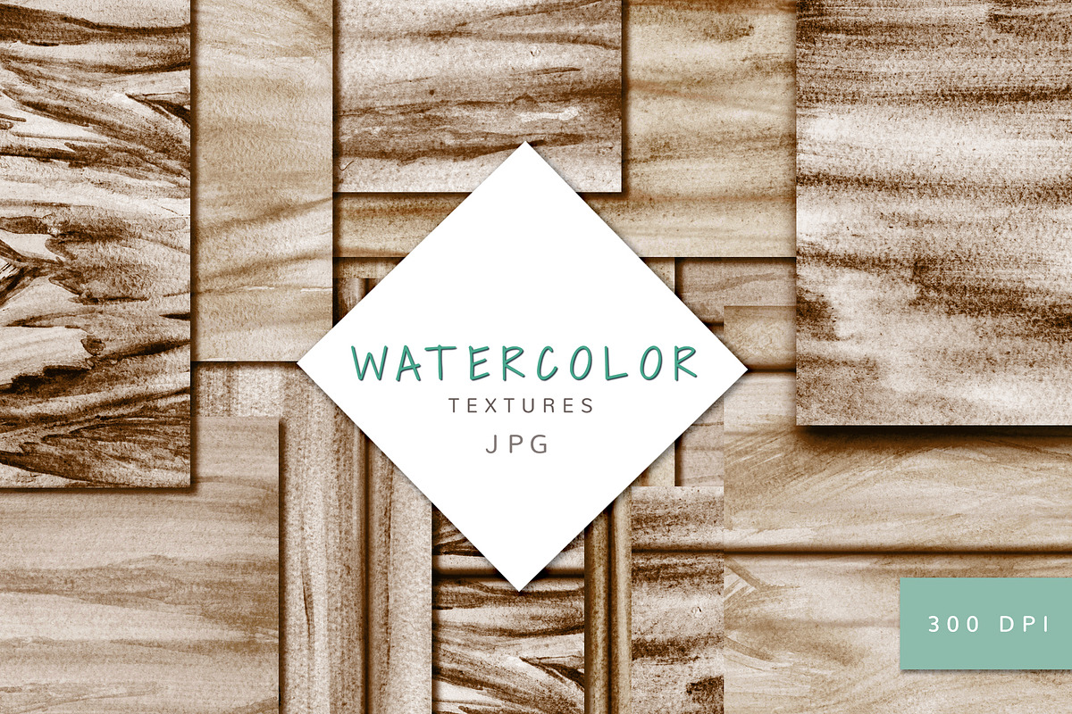 Brown Watercolor textures in Textures - product preview 8